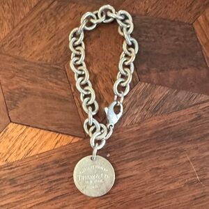 Tiffany & Co. Silver Chain Bracelet with Charm
